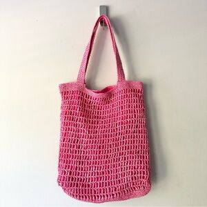 Crochet Straw Tote